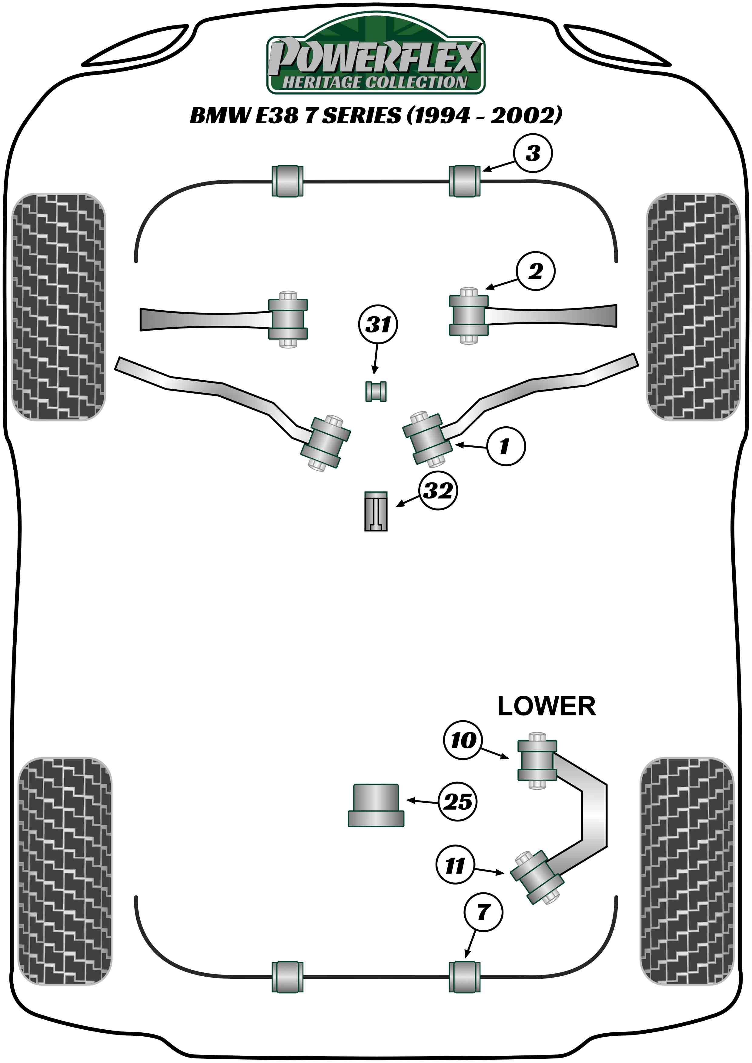 Front Trailing Arm Rear Bush 7 Series, road