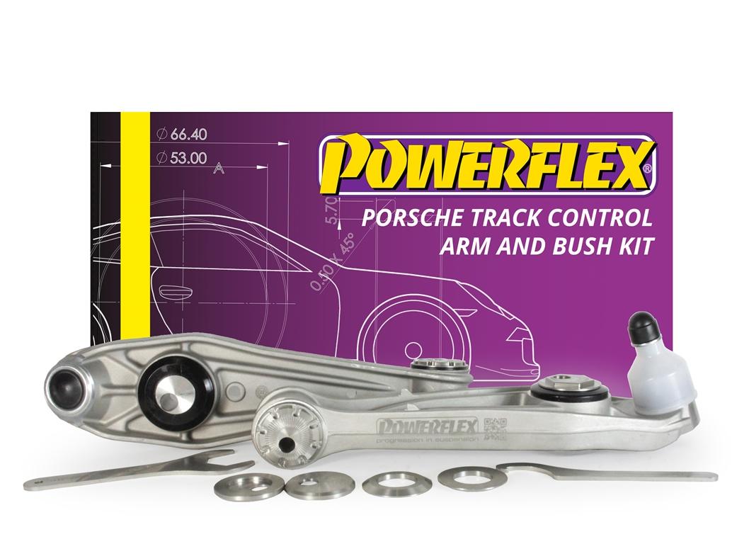 Track Control Arm & Bush Kit (Adjustable) 911 991, 911 997, 981 Boxster/Cayman, 982, 987 Boxster, 987C Cayman, road+black