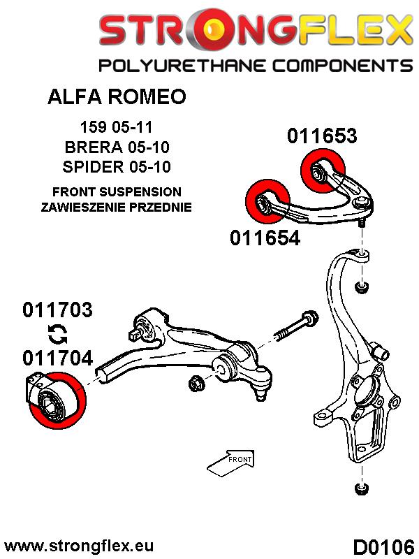 011704A: Front lower arm rear bush 54mm SPORT