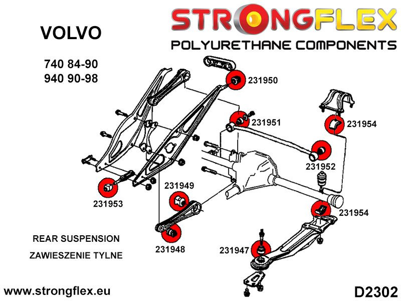 231953A: Rear axle frame – front bush SPORT