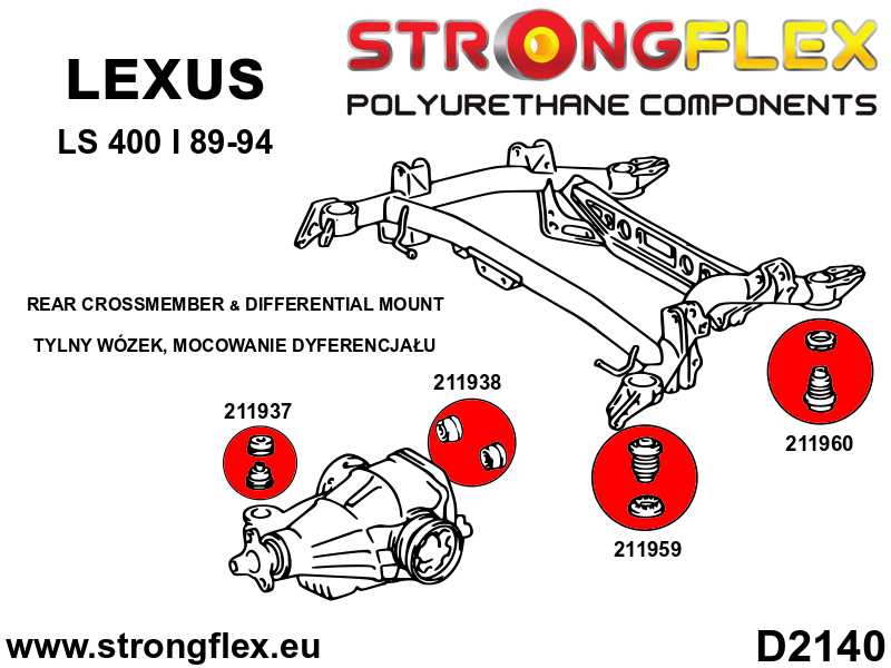 211959B: Achtersubframe - voorste bus