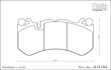 Endless brake pads AMG 6-pot front (Steel) EIP162-N39S (AMG C190 X290 R190 W205 C218 W212 W213 X253 W222 A217)