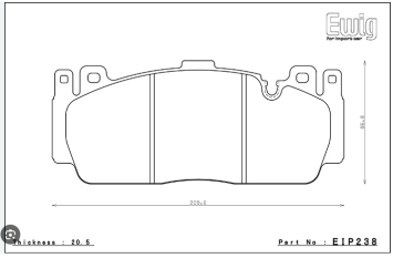 Endless brake pads BMW brembo carbon ceramic 6-pot (M2, M3, M4 comp, M-per, Ceramic, GTS, M5/M6) front EIP289-CCDA