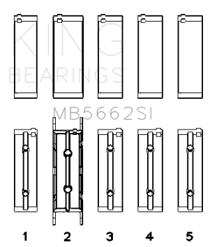 King race N42, N43, N45, N46 main bearing kit